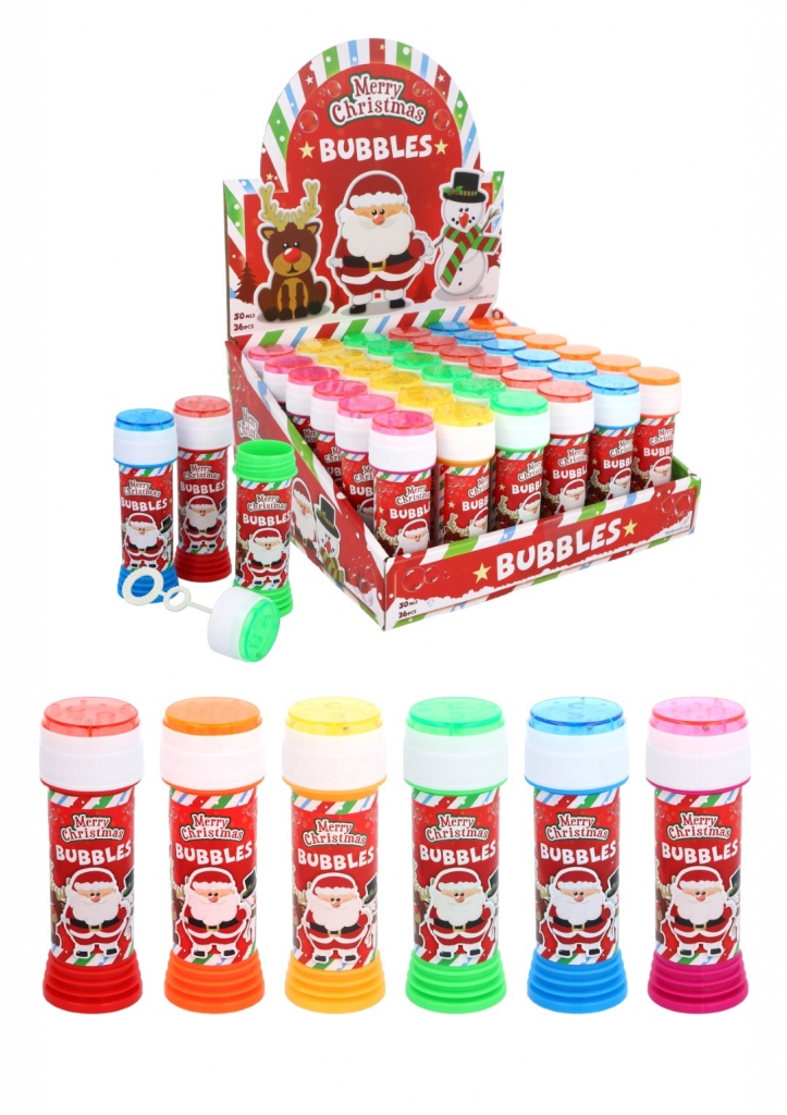 Christmas Bubble Tubs 50ml With Wand x 36 ( 27p Each ) - Click Image to Close