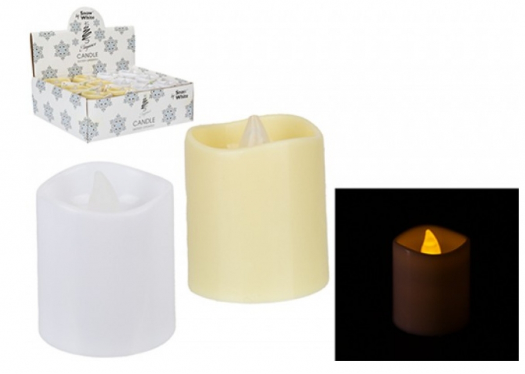 Christmas Tall Led Battery Operated Tealight Candle - Click Image to Close