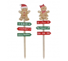 Christmas Gingerbread Garden Stake 52cm