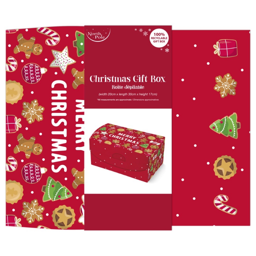 Christmas Gingerbread Flat Pack Box - Click Image to Close
