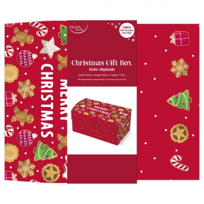 Christmas Gingerbread Flat Pack Box
