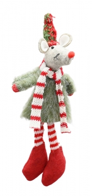 Christmas Hanging Mouse Deco 16cm