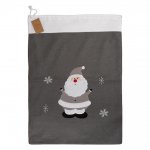 Deluxe Grey Knitted Santa Sack 50X70cm