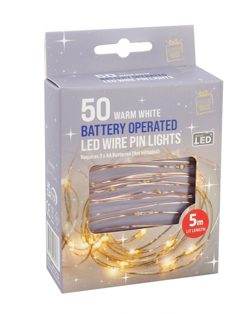Christmas Warm White LED Starry Light 5m ( 50 Lights ) - Click Image to Close