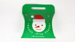 Snowman Green Gift Box With Handle 20X19X6cm