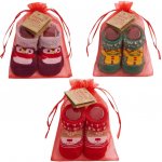 Baby 1pair Xmas Sock In Organza Bag 0-12M