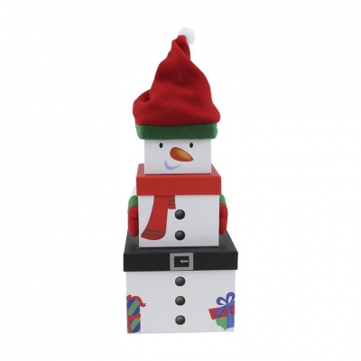 Plush Gift Box Set 3 Piece - Traditional Snowman