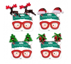 Reversible Sequin Christmas Glasses