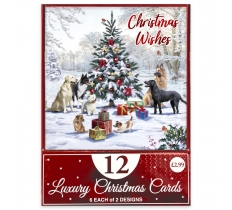 Christmas Xmas Dogs Card 12pk
