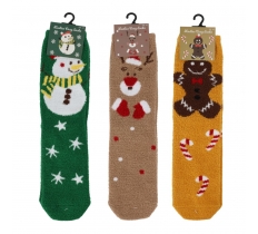 Christmas Characters Ladies Cozy Socks ( Assorted Designs )