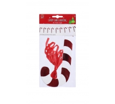 Foil Candy Cane Garland 8 Pack 2M