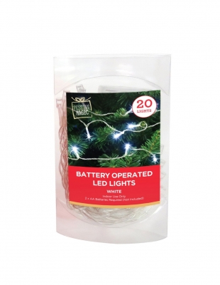 Christmas White LED String Lights ( 20 Lights )