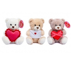Valentines Bear With Heart/Letter 20cm