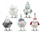 Wintery Bird 12cm ( Assorted Colours )