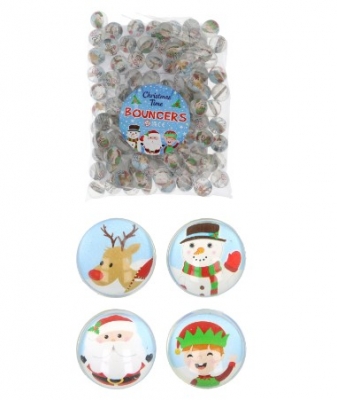 Christmas Bouncy Balls / Jet Balls (3.3cm) X 100Pc