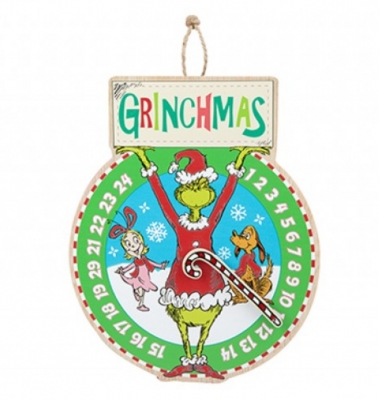 Grinch Mdf Countdown Wall Plaque 30cm X 24.5cm