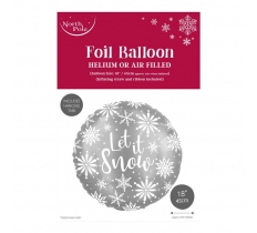 18" Let Is Snow Foil Balloon