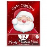 Christmas Cute Santa Card 12pk