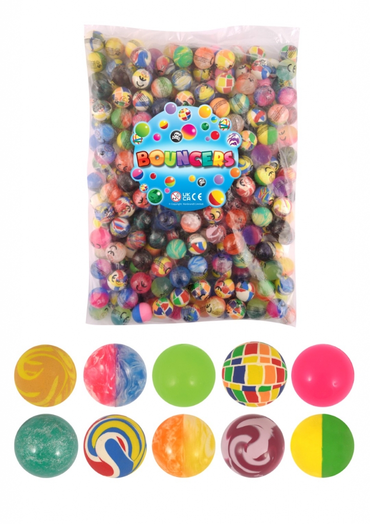 Bouncy Ball Jet 2.5cm Assorted Designs X 250 ( 7P Each ) - Click Image to Close