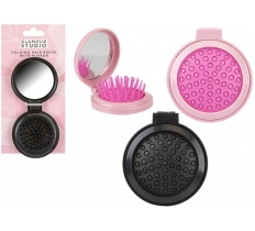 Folding Mirror Hair Brush