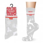 Mens Cotton Merry Christmas Dad Design Socks