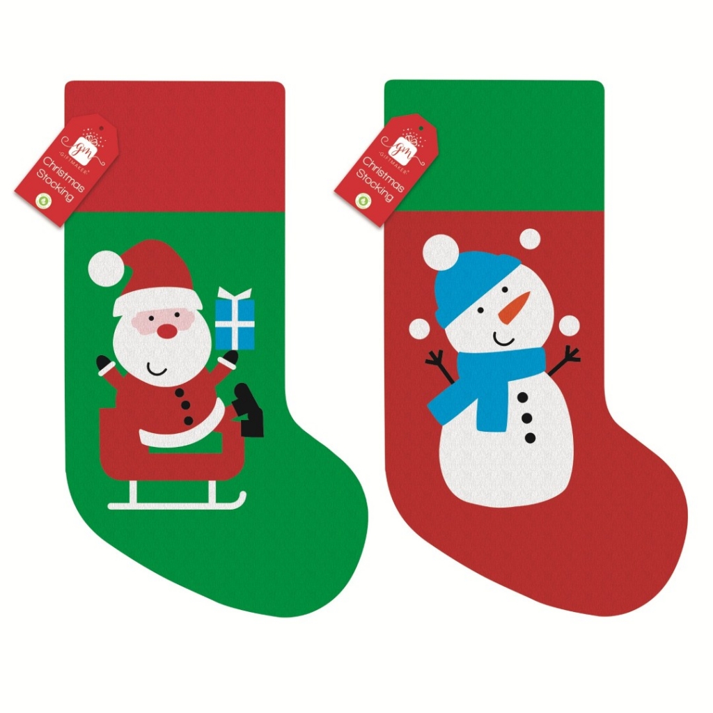 Christmas Childrens Felt Stocking ( Assorted Designs ) - Click Image to Close