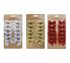 Glitter Bows 12 Pack 5cm