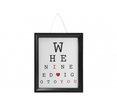 I Love You Hanging Eye Test Frame