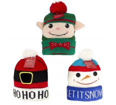 Children Size Assorted Christmas Beanie Hat