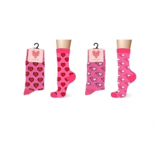 Ladies Cotton Valentines Day Design Socks