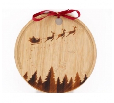 Round Christmas Chopping Board