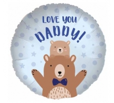Fathers Day Bear Love You Daddy Standard Foil Balloons S40
