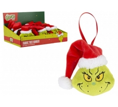 Grinch Head Fabric Tree Hanger 10cm