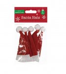 Santa Hat Embellishment 6 Pack