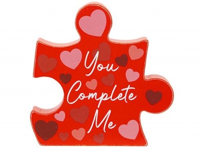 Valentine's Day Love Decal Puzzle Piece Decoration 10cm