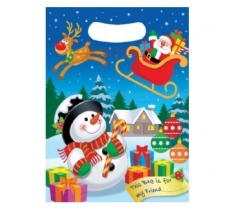 Christmas 24 X 18cm Party Bags X 100 Pack