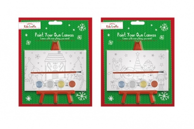Christmas Paint Your Own Canvas With Stand
