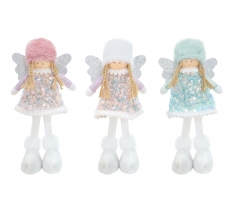 Christmas Standing Pastel Sequins Fairy 27cm