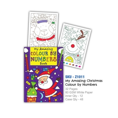 A4 Christmas Santa Colour By Numbers (ZERO VAT)