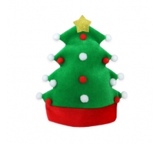Soft Fabric Christmas Tree Hat with Yellow Star (Adult)