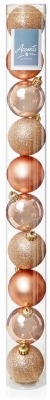 10 X 60Mm Rose Gold Multi Finish Baubles