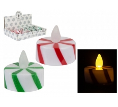 Candy Stripe Battery Operated Tealights