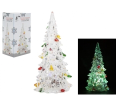 5" CLEAR CRYSTAL CHRISTMAS TREE WITH COLOUR CHANGING LIGHT
