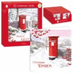 Square Postbox Scene Card Pack Of 10