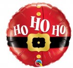 Round 18" Ho Ho Ho Santas Belt Balloon