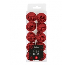 Red Christmas Jingle Bells - 10 Pack