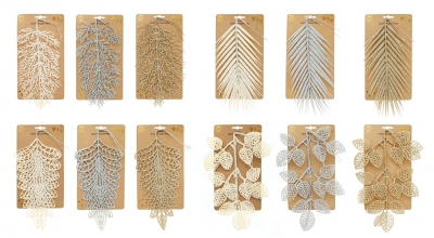 Christmas Glitter Leaf Pick 2pk 45cm