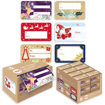 Christmas Contemporary Label Pack Of 150