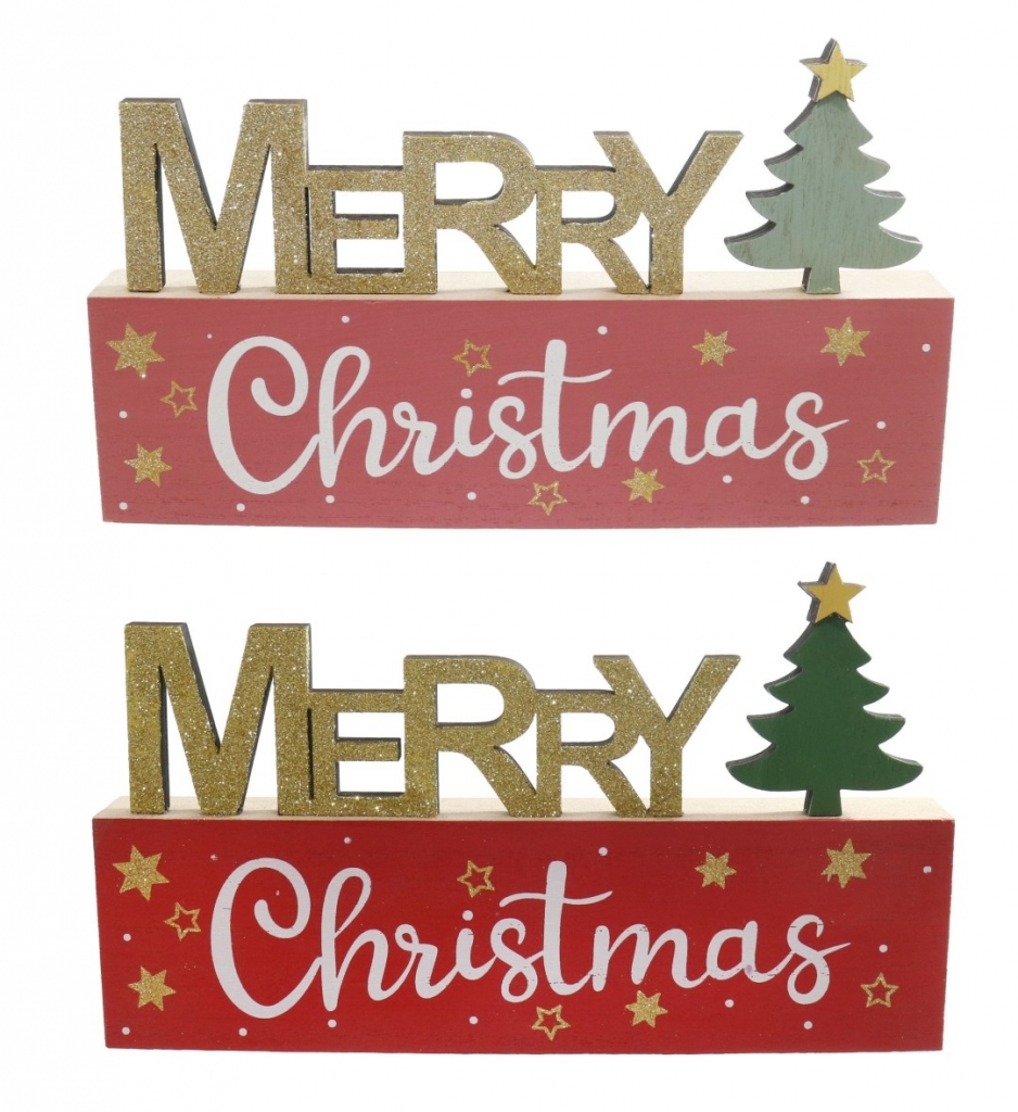 Christmas Merry Christmas Table Block - Click Image to Close