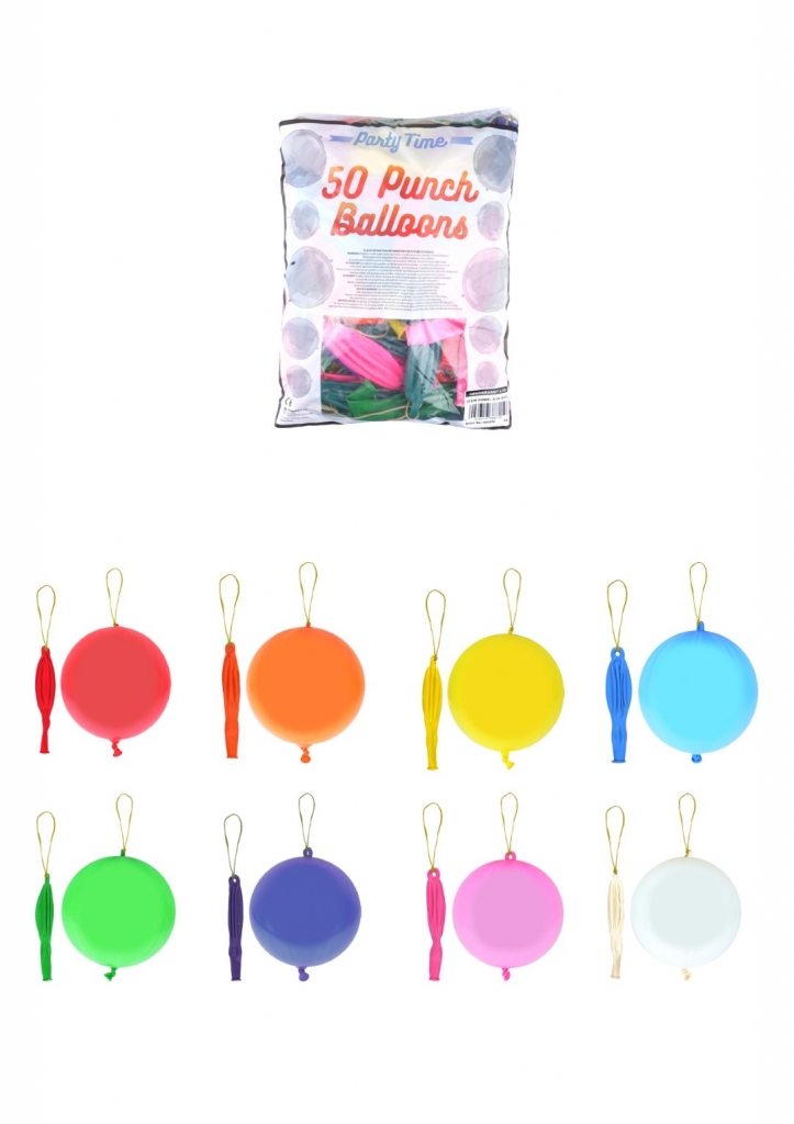 Punch Balloons 50 Pack - Click Image to Close